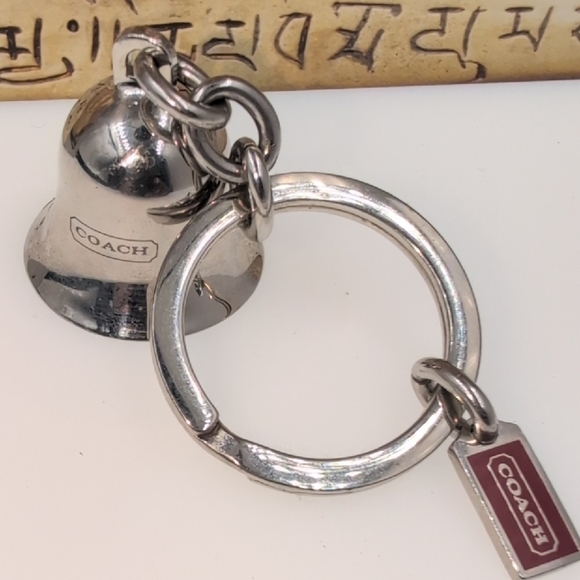 RARE Coach Metallic Bell Keyring The Parisienne's Polished Coach Bell Bag Charm - Picture 3 of 5